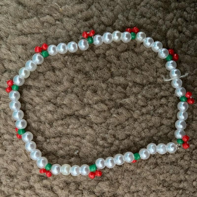 Cute Danty Cherry and Pearl Bracelet for Women 3