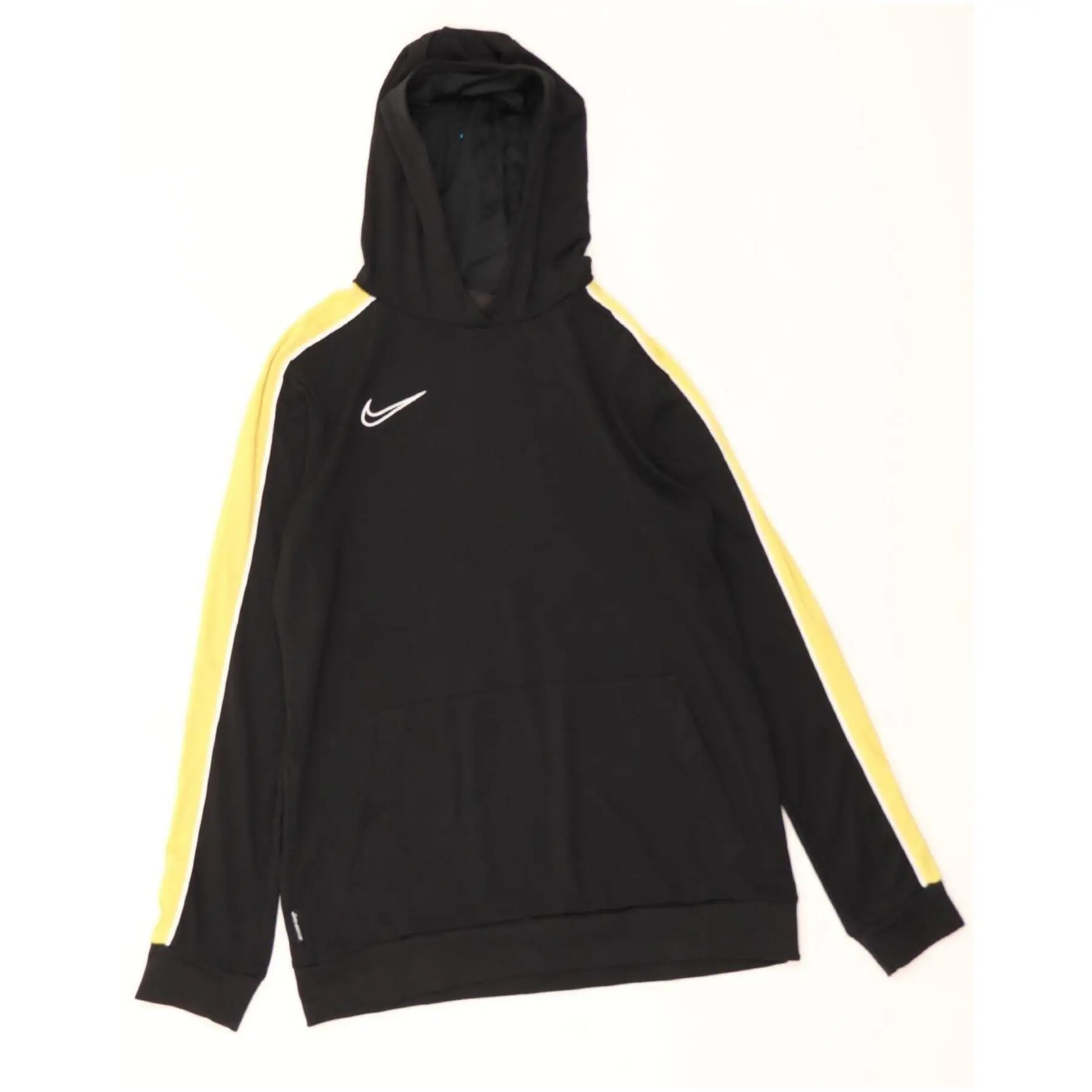 Pre-Owned Vintage NIKE Mens Dri Fit Hoodie Jumper XL Black Colourblock Polyester