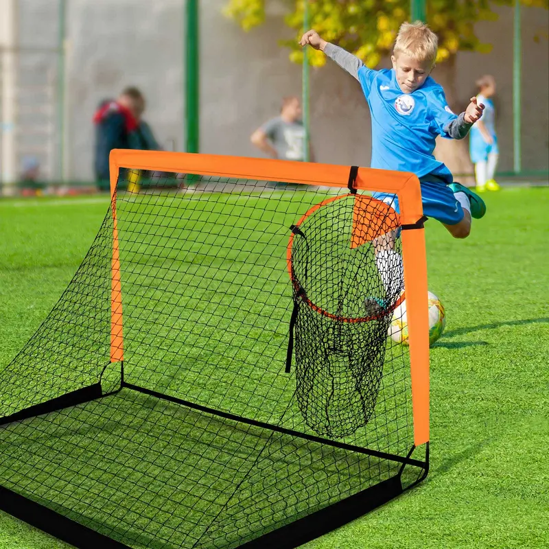 Portable Football Goal with Target Pop Up for Kids Outdoor Training 6