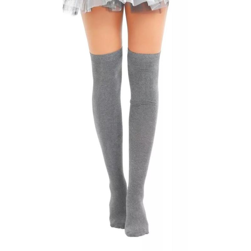 Product Introduction of Over The Knee Thigh High Girls Plain Cotton Lycra Socks Sox Halloween Cosplay Comfort Fabric Fit Striped 10