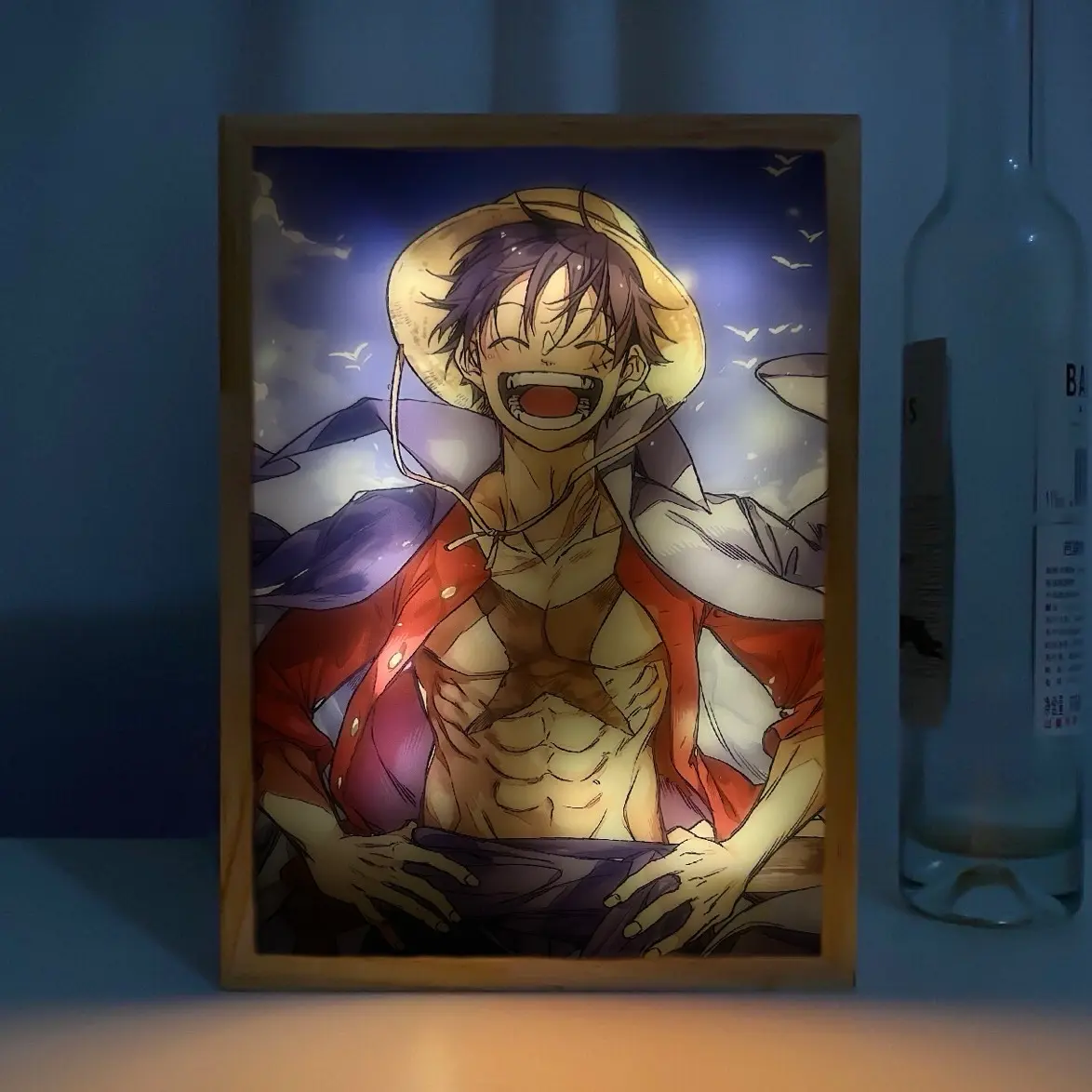 Spring Sale Luffy One piece LED Drawing for wall and desks decor gift set anime Bedroom