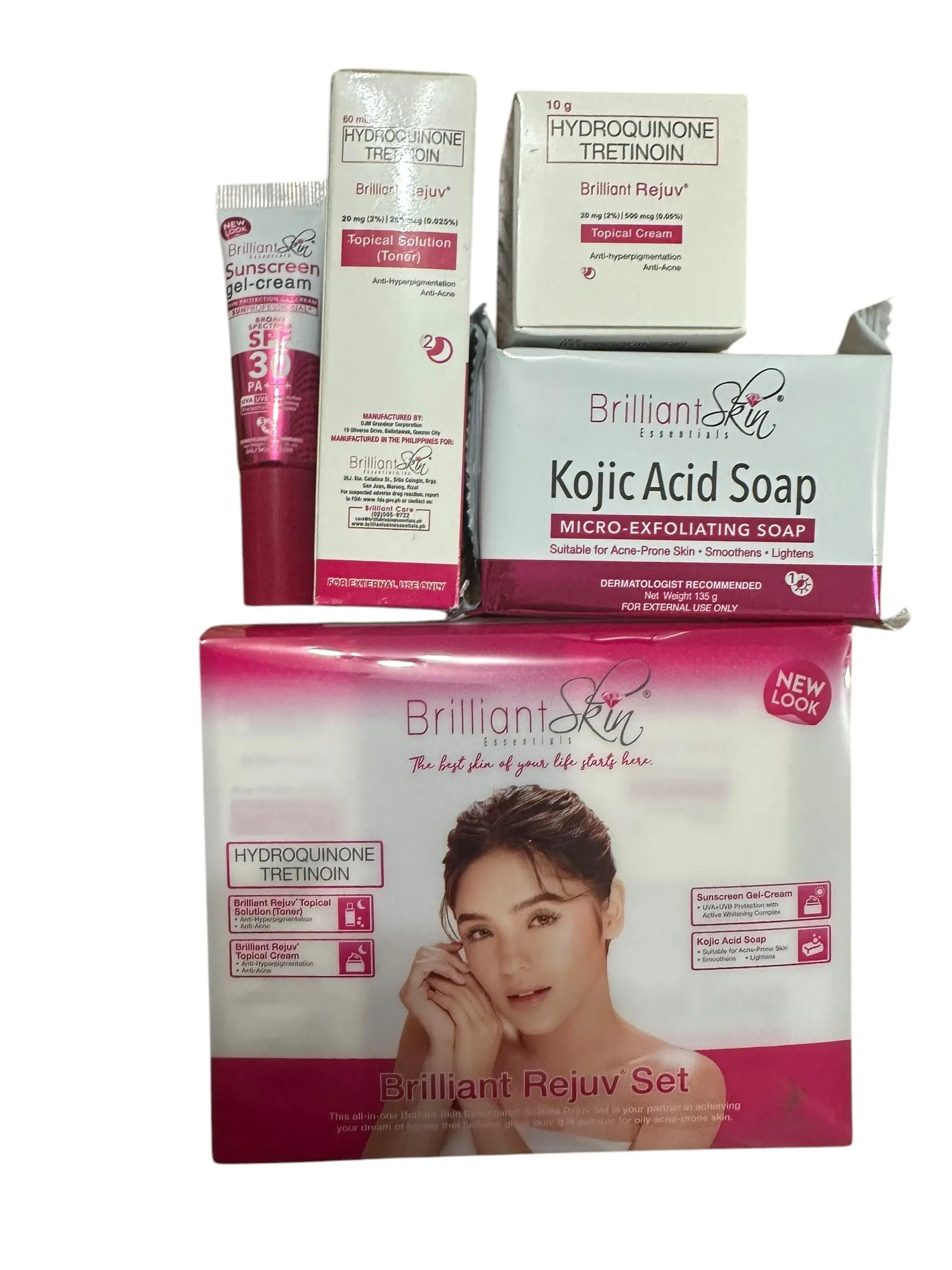 Brilliant Skin Essentials Rejuv Facial Set Rejuvenating  Skincare Peeling Hydroquinone