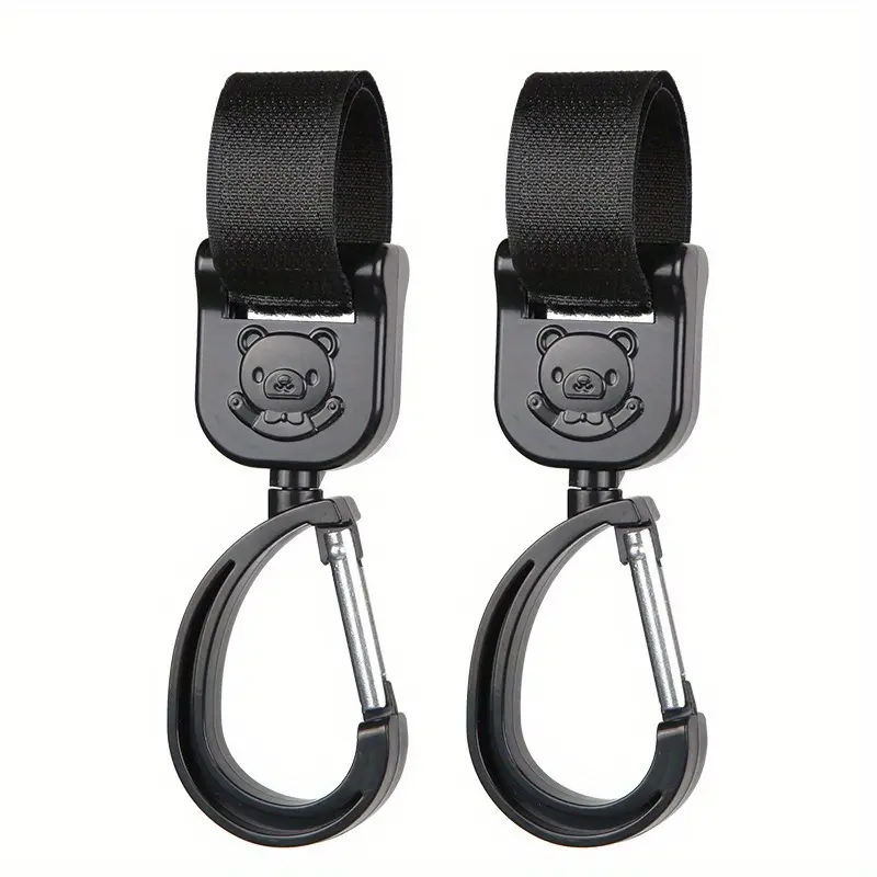 2pcs Baby Stroller Hooks For Bag, Electric Bottle Car Hanging Hook, High Landscape Car Hook Rotating Car Hanging Buckle Accessories 2