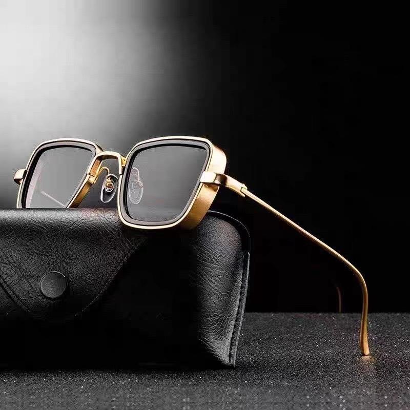 Indian Steampunk Sunglasses Kabir Singh Men Square Metal Frame Punk Sunglasses custom 0