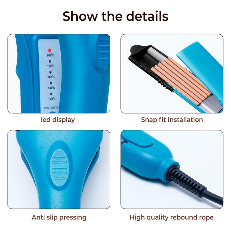 Product Introduction of 3D hair imprinting  3D Hair Press Iron Hair Straightener Electric Straightening Curling Imprinting 3D Hair Crimper Comfort Curler 22
