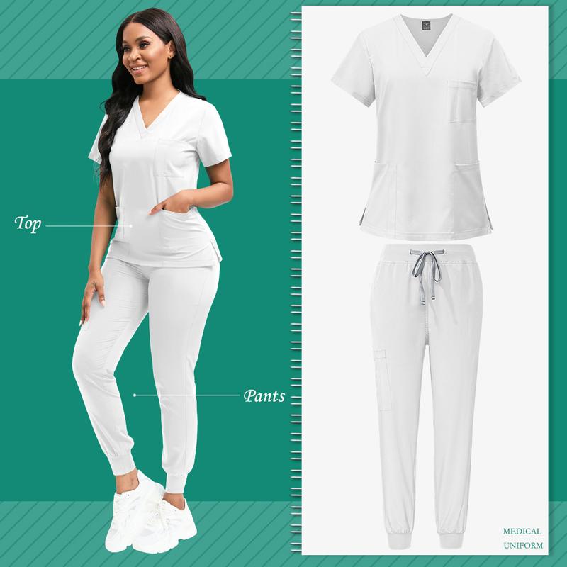 Product Introduction of Premium Polyester Nurse Scrub Set – Stylish Fitted Uniform with Badge Pouch | Perfect for Nurses & Veterinarians 10