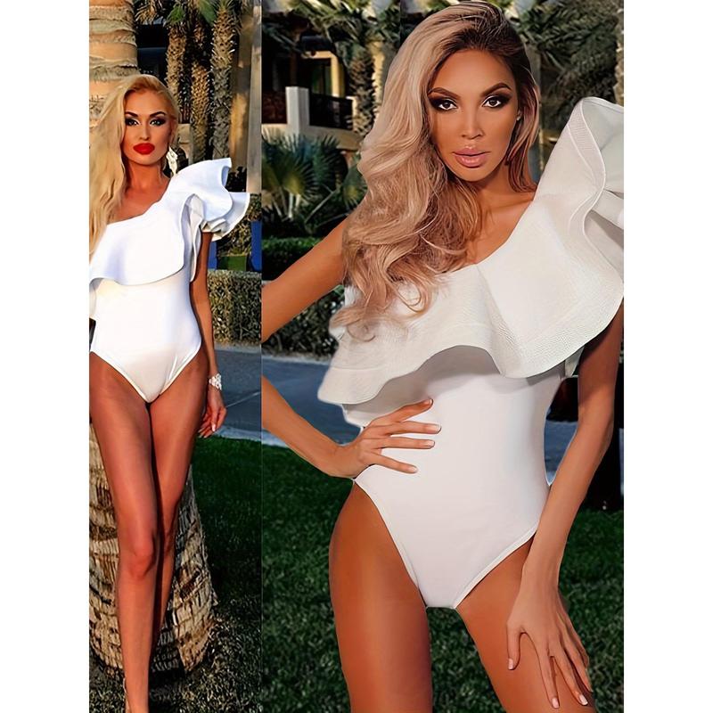 Casual Solid Asymmetrical Oblique Collar Loose Jumpsuits Casual Solid Asymmetrical Oblique Collar Loose Jumpsuits