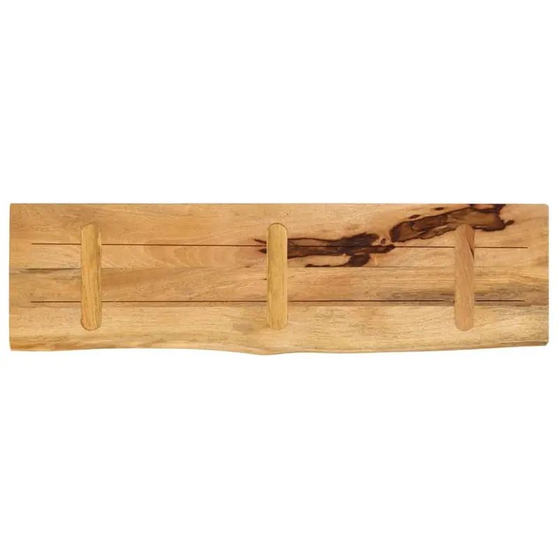 Table Top 100x20x3.8 cm Live Edge Solid Wood Rough Mango 4
