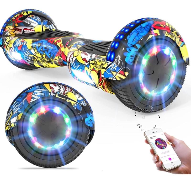 Hoverboards for kids 6.5 Inch Electric Scooter Board with Bluetooth - Speaker - Beautiful LED Lights Gift for kids and teenager and adults 0