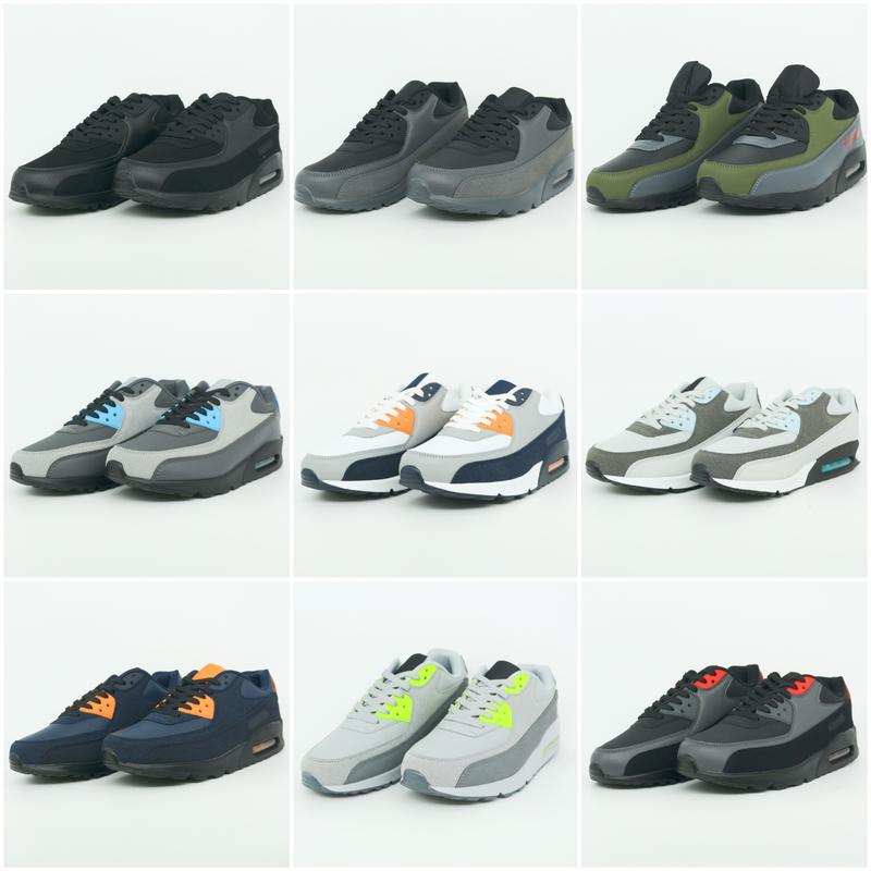 Men's Trainers 2024 UK Mens Air Shock Absorbing Max 90 Running Basketball Trainers Jogging Gym Fitness Trainer Man Shoes Multi Colours 0