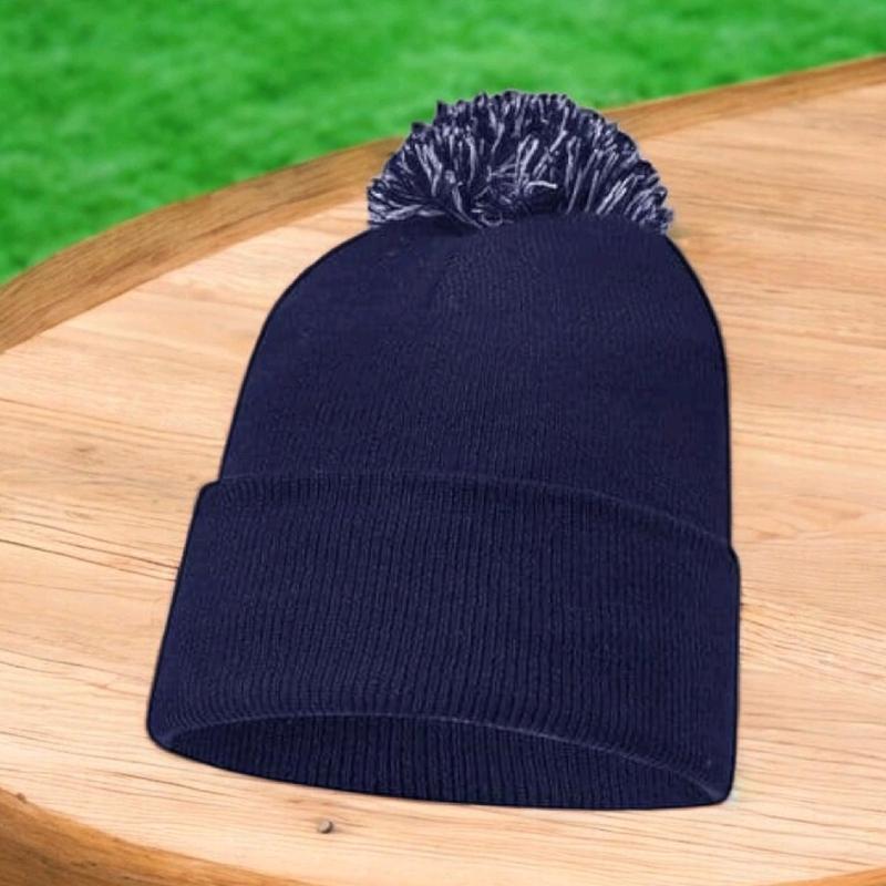 Plain  Bobble Beanie Hat Warm Winter  Bobble Hat Unisex, One Size cosy winter Hat 6