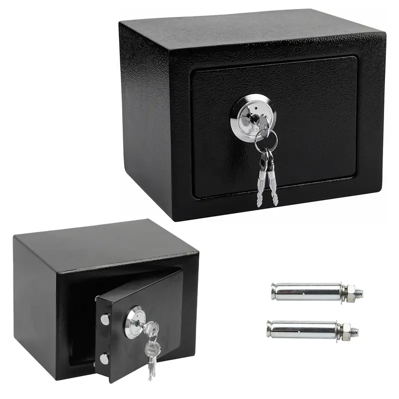 4.6L SOLID STEEL SAFE HEAVY DUTY FIREPROOF HOME OFFICE SAFES 0