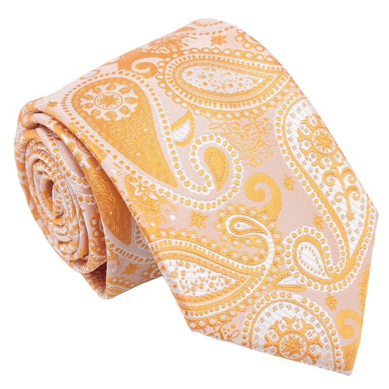 DQT Paisley Bohemian Men's Tie Perfect for Wedding Formal Attire Special Occasions 1