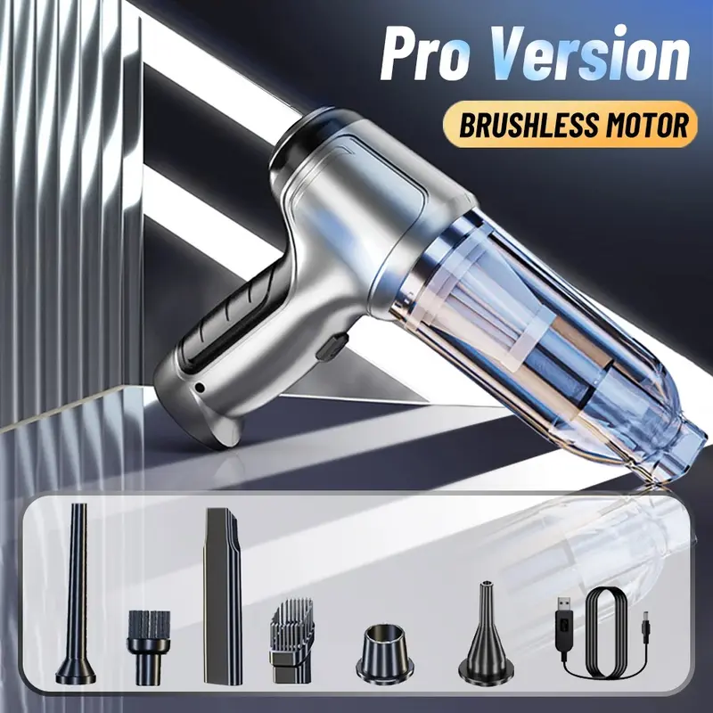 Car Vacuum Cleaner 95000PA Strong Suction Handheld Wireless Blower 2 in 1 Portable For Car Home 7