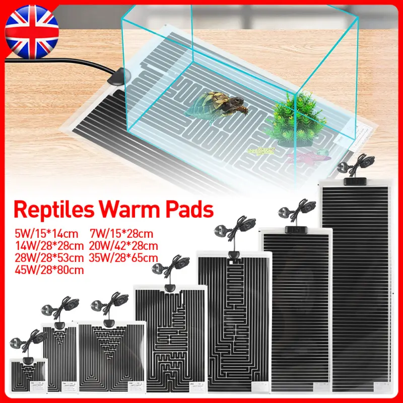 Reptile Vivarium Heat Mat Heating Warm Heater Pad With Thermostat Controller UK