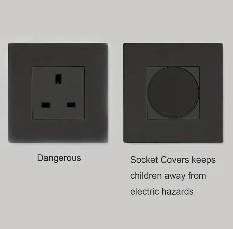 20 Pack UK Standard Plug Socket Covers White Baby Home Safety Outlet Covers Child Proof Plug Socket Protectors Guards Caps to Prevent Electric Shock 4