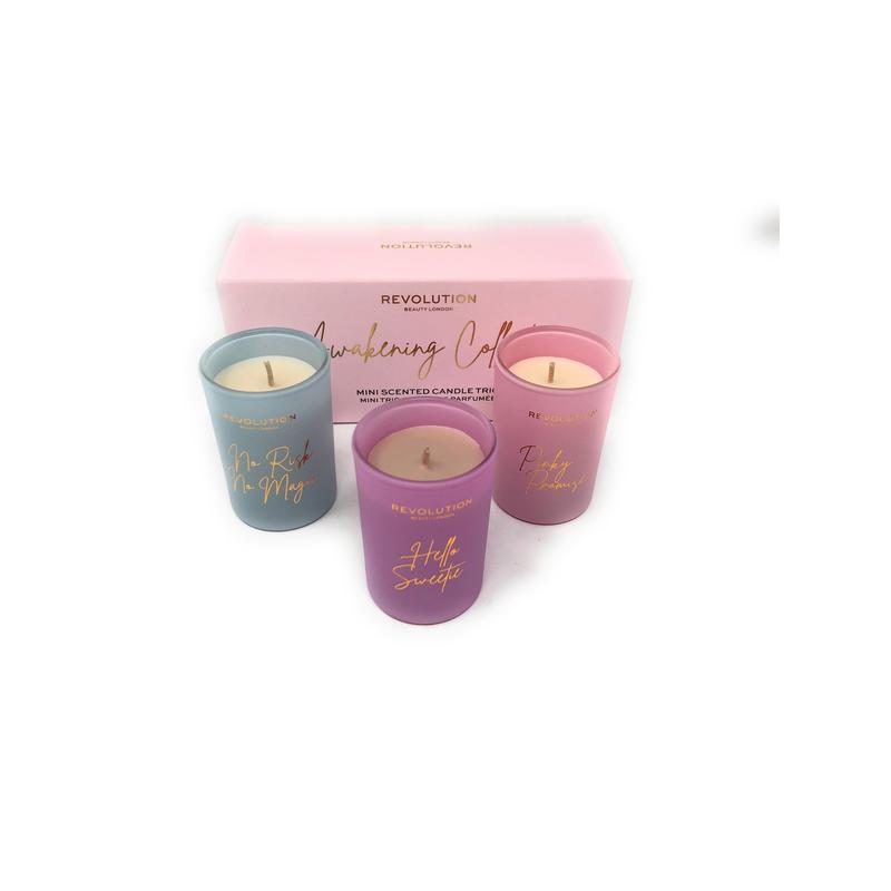 Mini Scented Candle Trio Awakening Gift Set Aroma Decor Freshener Glass Decoration Floral  Cozy Fragrance 1