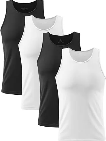 Tank Tops Men Undershirts, 100% Cotton Mens Vest,  Sleeveless Tops Workout T-Shirt, Mens Basic Plain Underwear, Ultra Soft Breathable Gym Training Men's  Tank TOP Small/Medium/Large/X Large/XX Large