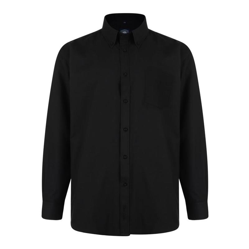 KAM Men's Plus Size L/S Oxford Shirt (664A) Size 2XL-8XL  5 Colours Cotton Menswear 1