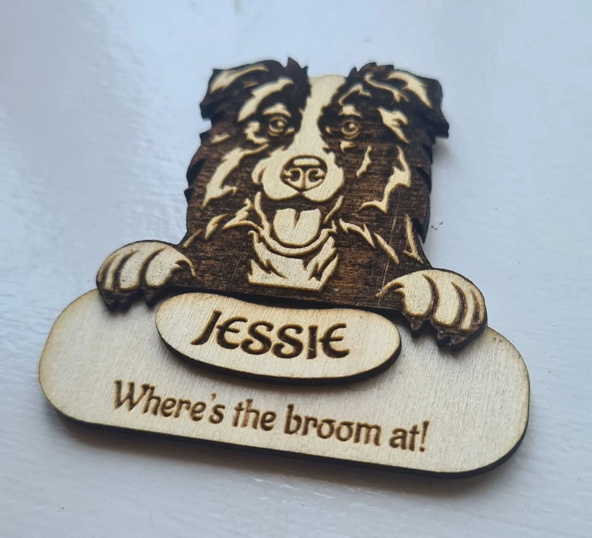 Personalised Wooden Dog Magnet /  / Pet / Animal Gift Decor Basket Ornaments