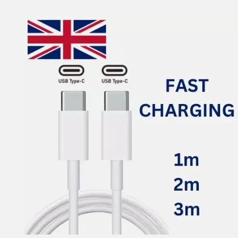 USB C to USB C Charger Cable 60W, Type C to Type C Cable Fast Charging for iPad pro, MacBook Air Charger Cable, Samsung Galaxy, Switch, Google Pixel, iPhone 15 Charger Cable