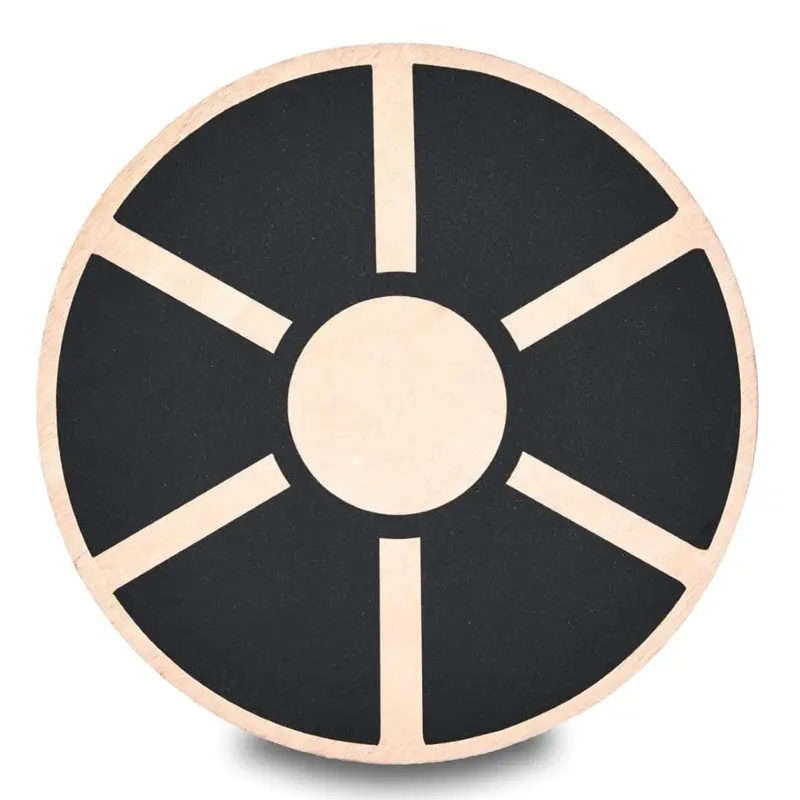 Round Wooden Balance Board - Wobble Board - Exercise Balance Trainer 0
