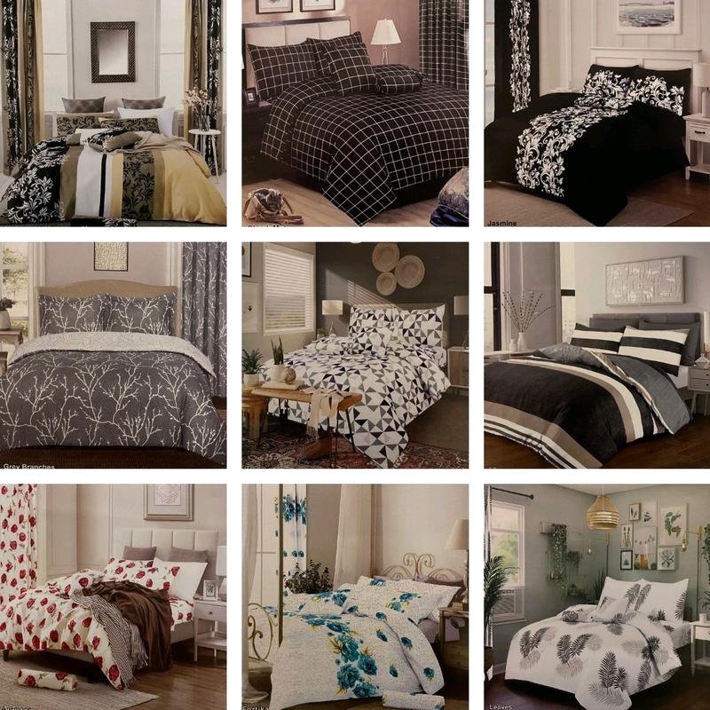 4 Pcs Complete Bedding Set with Fitted Bed Sheet, Duvet Cover and Two Pillowcases Oxford King size 1