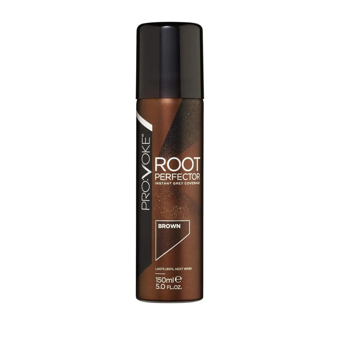 PROVOKE Root Perfector Instant Root Touch Up Spray 150 ml, Brown Hair, Instantly Covers Up Grey Regrowth, Non-Sticky Formula, Double The Standard Size