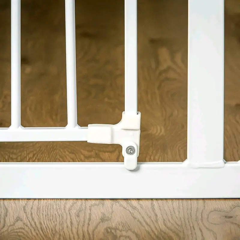 Regalo Easy Step Metal Walk Thru Gate, White, Fits Spaces between 29" to 37.5" wide and 30" height - Perfect for Home Security 3