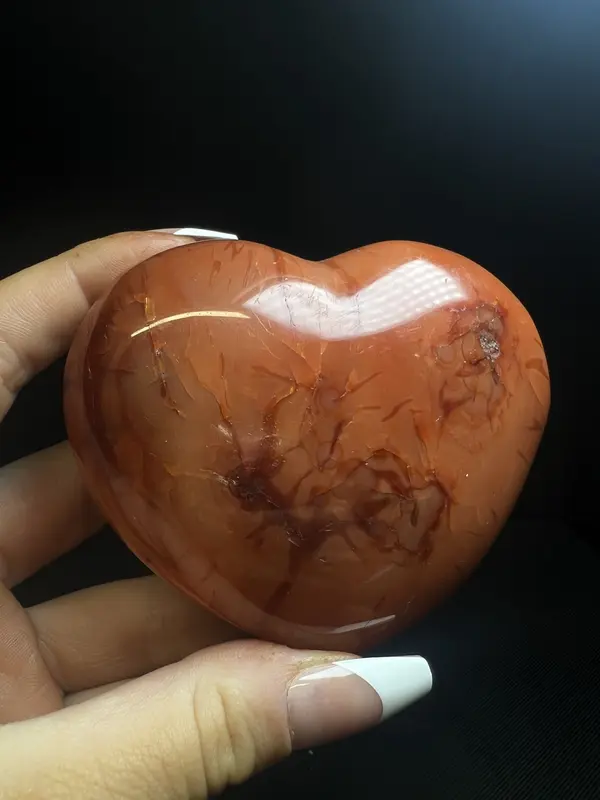 Polished High Quality Carnelian Heart From Madagascar- Gift, Crystal Healing 4