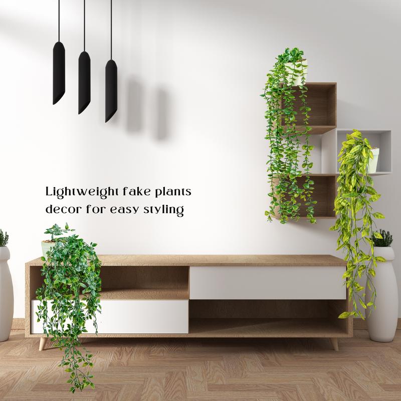 3 pack Fake Plants Fake Hanging Plants Artificial Plants Indoor Outdoor | Plants for Room Decor Home decor, Wall Shelf Patio Garden Decorative Flower Fruit Plastic Fruit Plastic 5