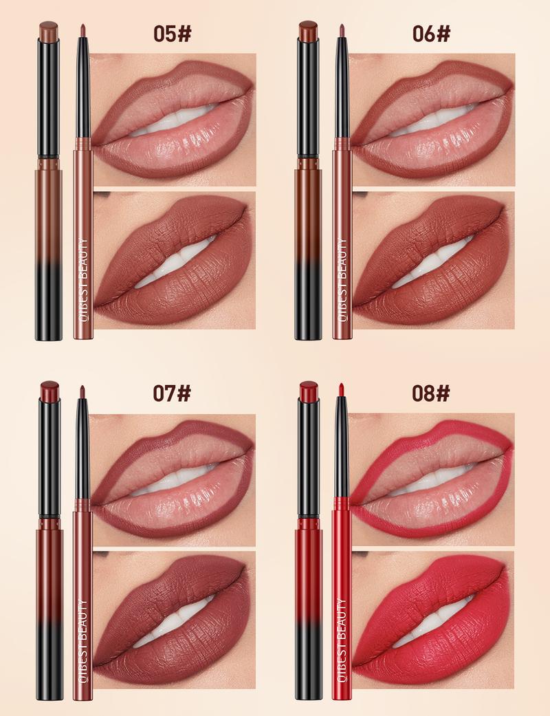 Product Introduction of QIBEST Lipstick Pencil Waterproof Sexy Red Nude Purple Matte Tint Lipstick Lasting Lip liner Pen Longlasting Makeup Cosmetics Eyeliner Lipliner 43