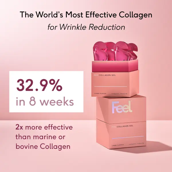 Feel Pro Collagen Gels - Cherry, Vegan, Anti-Wrinkle, Skin, Hair, Nails (30 sachets) 7