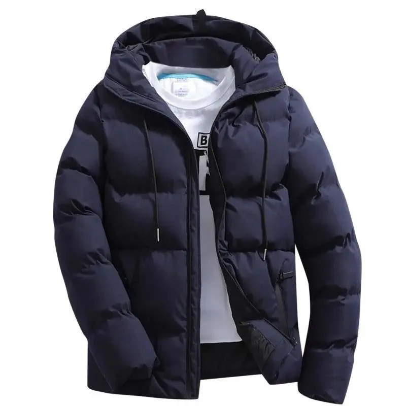 [2025]Fashion Parkas Men Winter Overcoat Men's Casual Jacket Warm Hooded Thick Puffer Coat Outwear Business Hombre Menswear Tops Underwear Human 6
