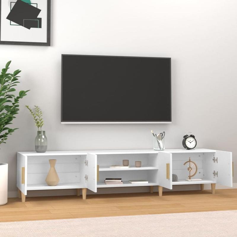 vidaXL TV Cabinet White 180x31.5x40 cm Engineered Wood 2
