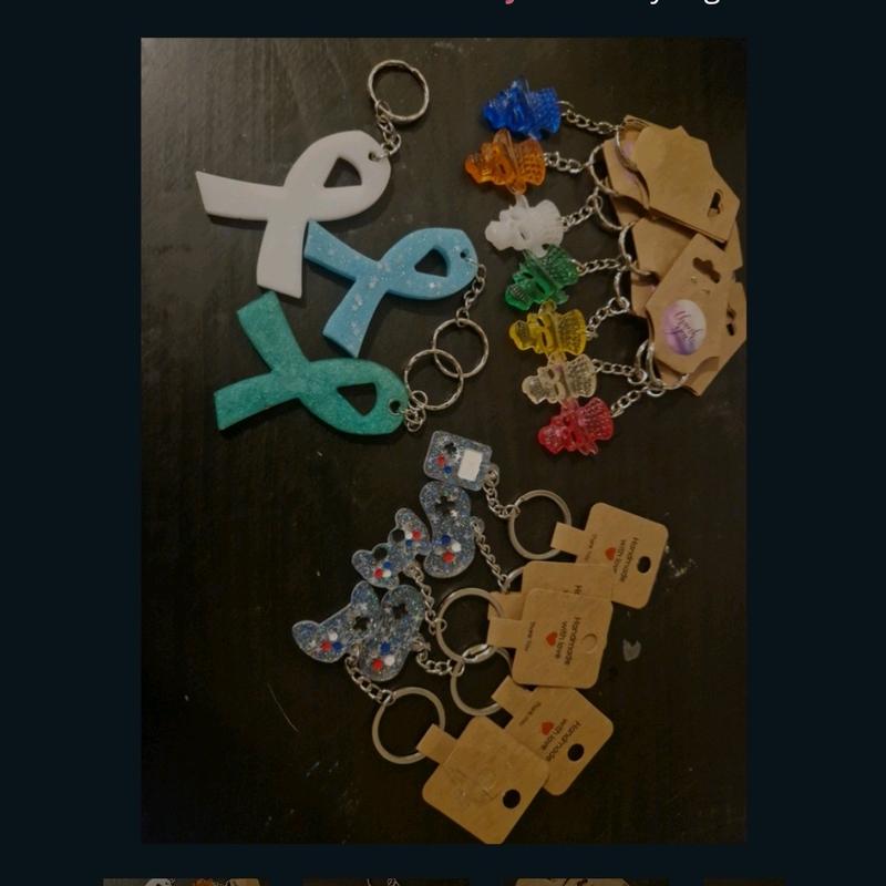 Resin Keyring Key Chain UV - Perfect for Keys and Accessories 0
