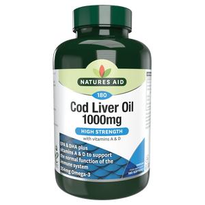 Natures Aid Cod Liver Oil 1000mg 90 Capsules