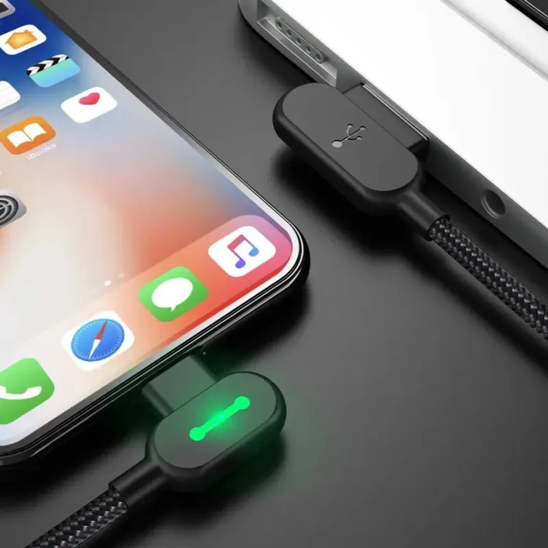 Mcdodo L Shape 90 degree charging cable for IPHONE  Usb Charger Plastic Mobile Smartphone Device 1