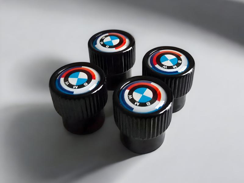 B M W Dust Caps Tyre Valve dust  Caps 50th anniversary 1, 2, 3, 4, 5, 6 Series 3