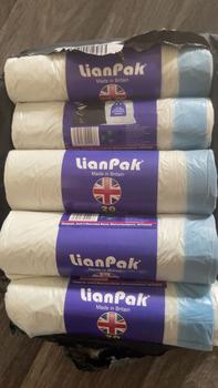 Product Review of Bitterplum 100pcs White Mid-Size Drawstring Strong Pedal Bin Liners from l**n 0