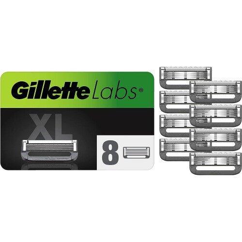 Gillette Labs Heated Razor Blades with Exfoliating Bar - 8 Refills | Ultimate Comfort & Precision 0