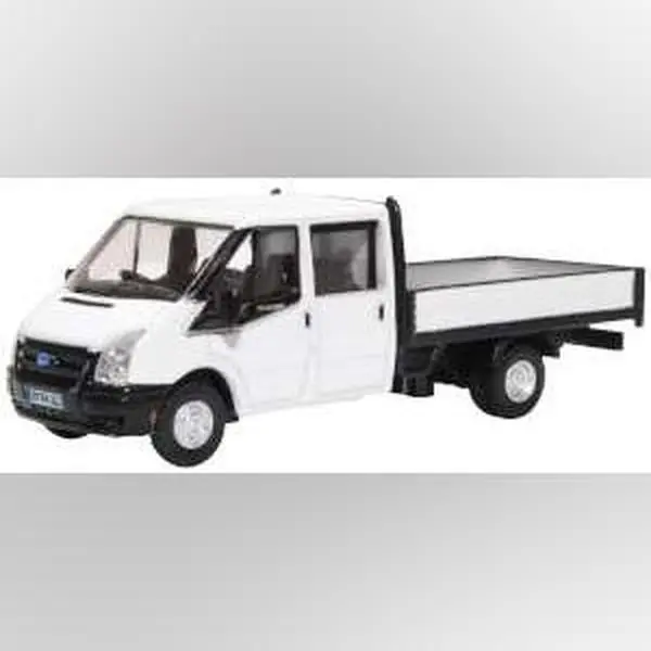 Oxford Diecast Ford Transit Dropside White 1/76 Scale