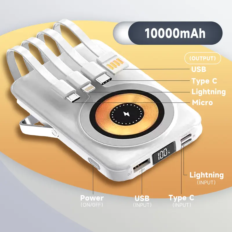 Magnetic Wireless Power Bank 10000mAh Magsafe Powerbank Fast Chargrs Phone External Battery Accessories Charging Mobile Charger Digital Portable 3
