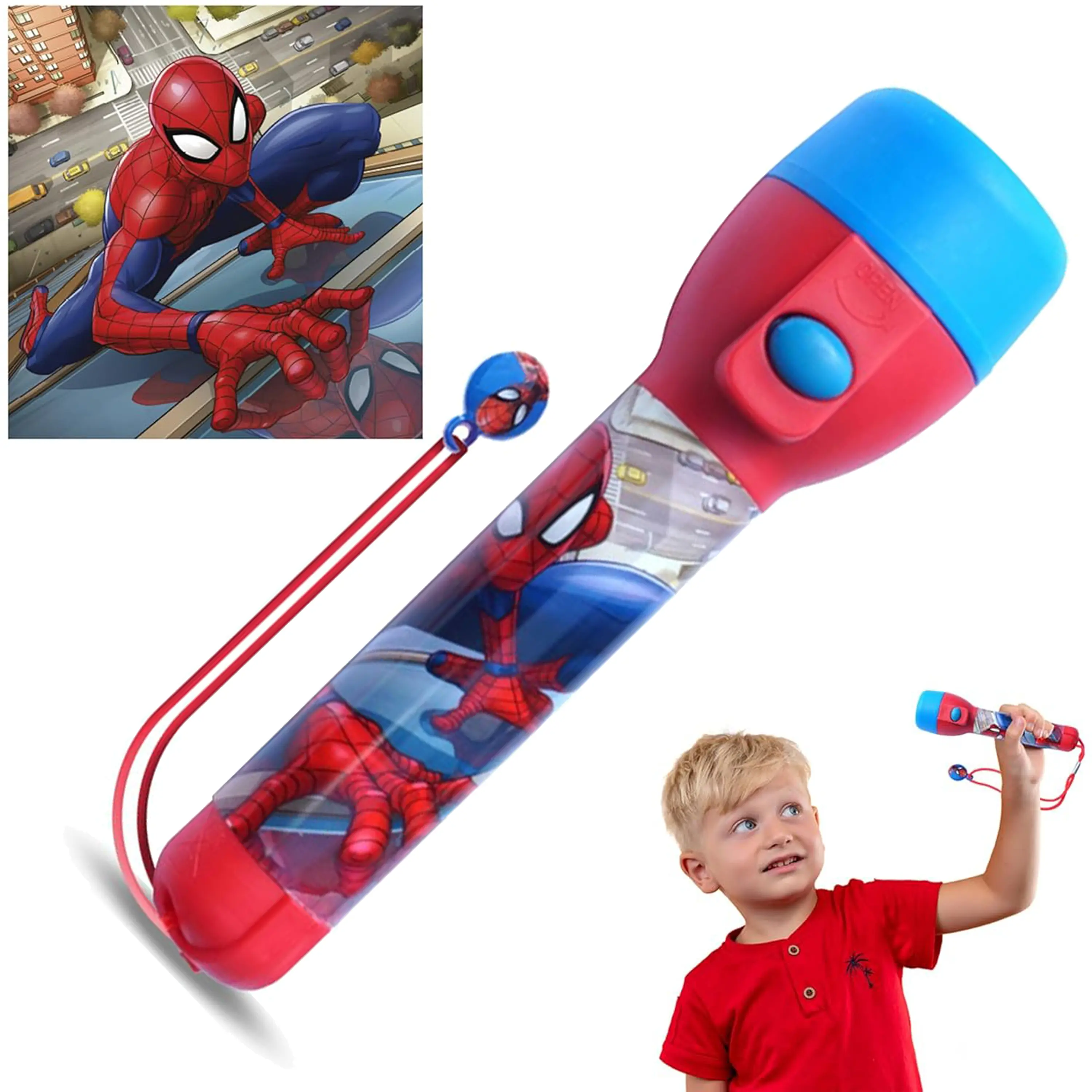 Spider-Man LED Flashlight: Light Up Your Adventures! | Superhero Torch, Bright LED, Kids Fun camping indoor/outdoor toy torchlight gift girls/boys