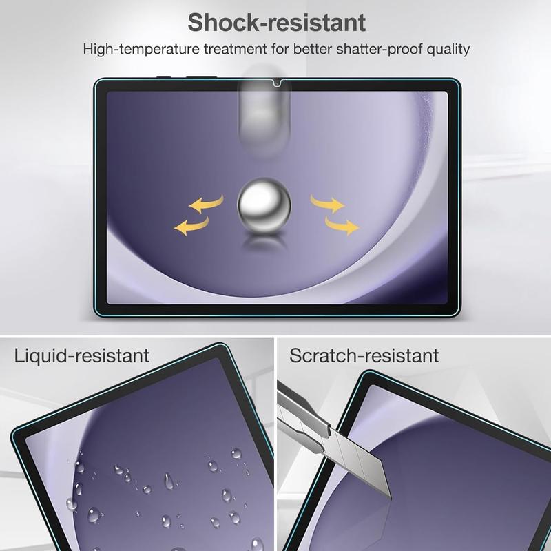 1-Pack Screen Protector for Samsung Galaxy Tab A9 Plus / A9+ 11 inch 2023 Tablet (SM-X210/X215/X216/X218) 9H Tempered Glass Film Ultra Clear, Anti Scratch Tab A9+ Accessories Computer Installation Smooth Protection Cover Protective Accessories Computer 3