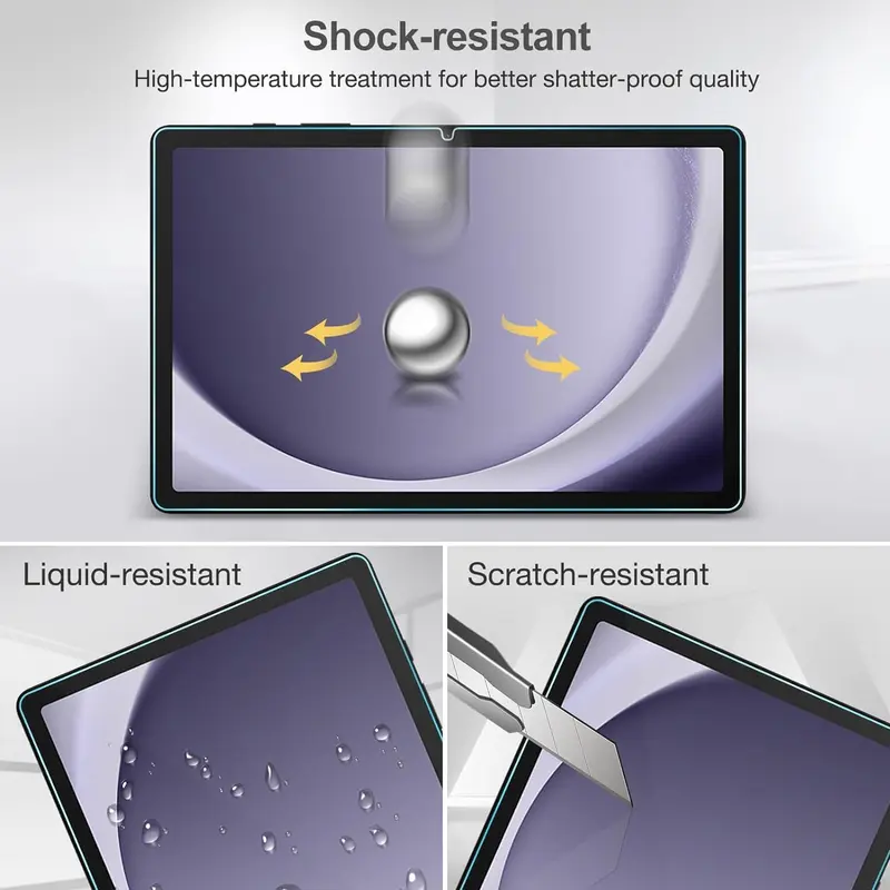 1-Pack Screen Protector for Samsung Galaxy Tab A9 Plus / A9+ 11 inch 2023 Tablet (SM-X210/X215/X216/X218) 9H Tempered Glass Film Ultra Clear, Anti Scratch Tab A9+ Accessories Computer Installation Smooth Protection Cover Protective Accessories Computer 3