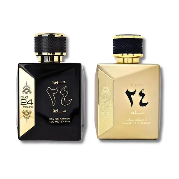 Oud 24 Hours Black And Majestic Gold Edition 100ml EDP Eau De Parfum Amazing Fragrance For Men & Women perfume