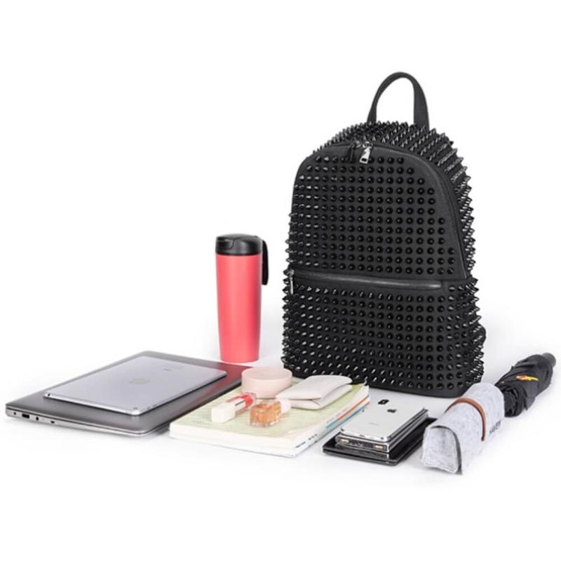 Ro Rox Minerva Studded Canvas Gothic Backpack Bag 5