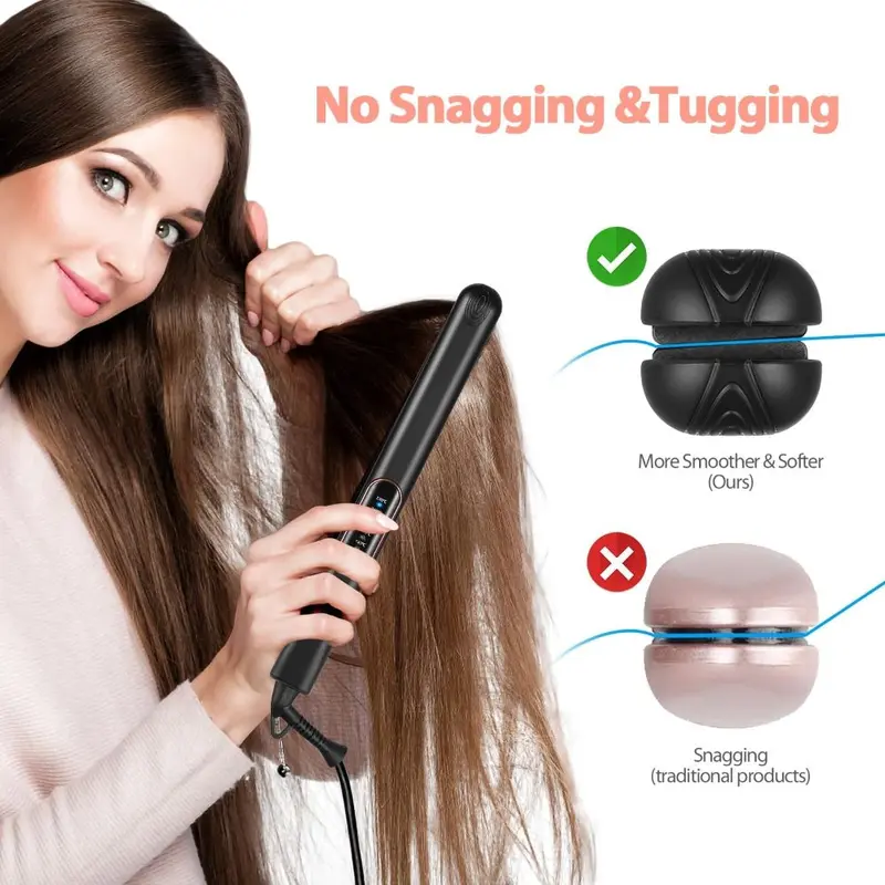 Straighteners for Women, Haglater 2 in 1 Hair Straightener and Curler Ceramic Plates Flat Iron with Adjustable Temperature LCD Display Straightening Styling Tool for Long Hair 2
