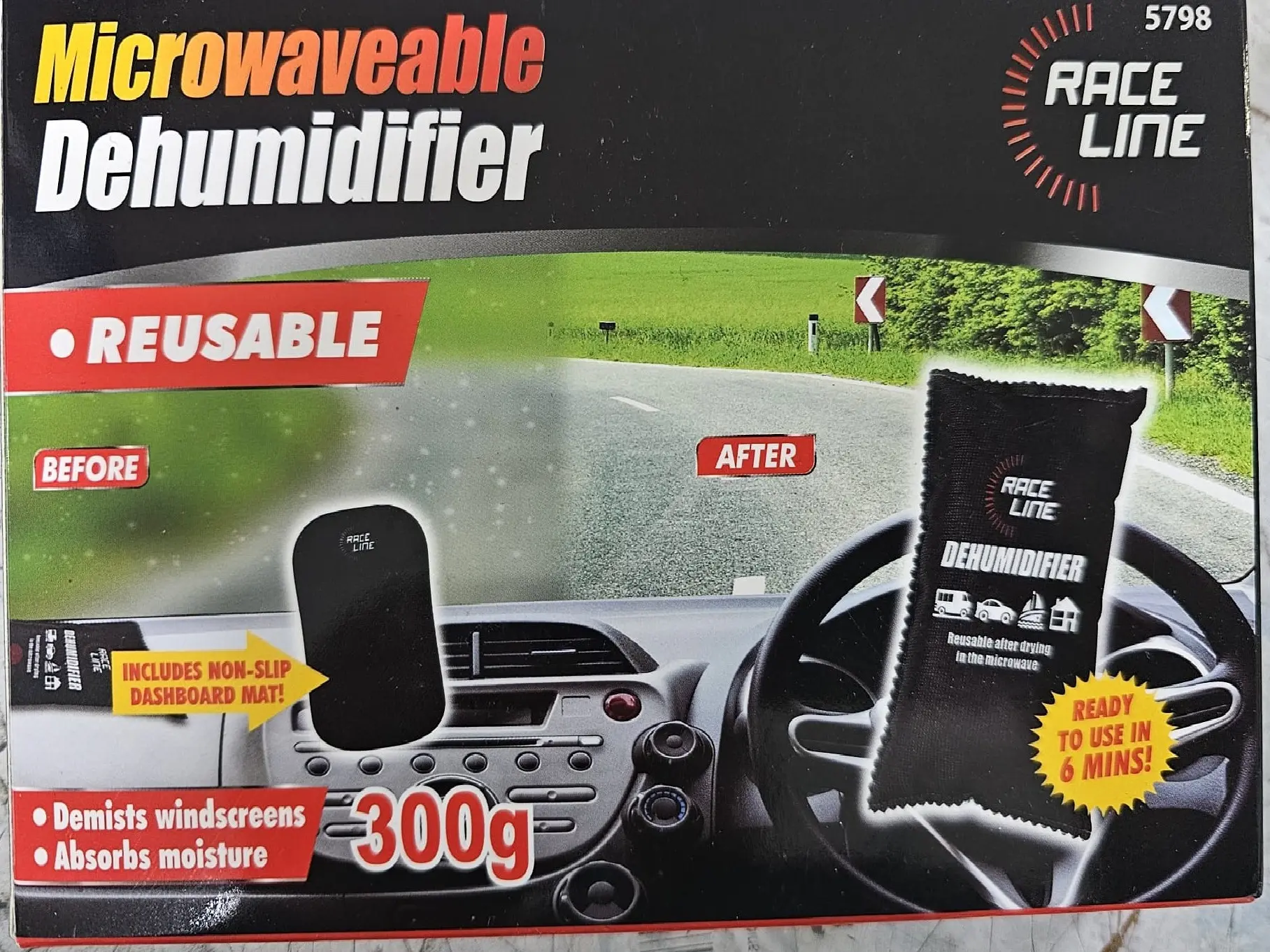 Reusable Car Dehumidifier Bag 300g – Absorbs Moisture, Damp, and Condensation – Ideal for Windscreens, Car Interiors, Homes, and Wardrobes – Multi-Purpose Moisture Absorber to Prevent Fog and Damp – Long-Lasting and Eco-Friendly Design